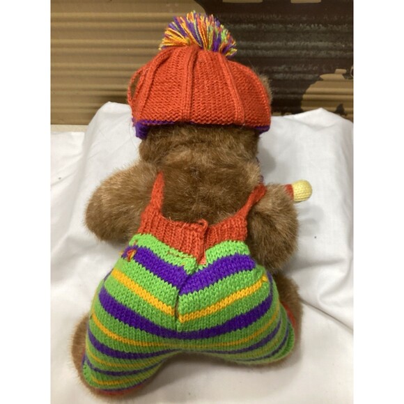 Boyds Bear Teddy Bear & Lion Stuffed Toy Plush Rusty Knitbeary With Roary 2009 - Picture 9 of 13